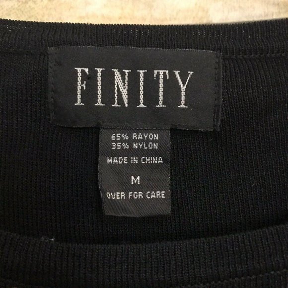 Finity Size M Medium Sweater Black w Silver Studs - Picture 9 of 11